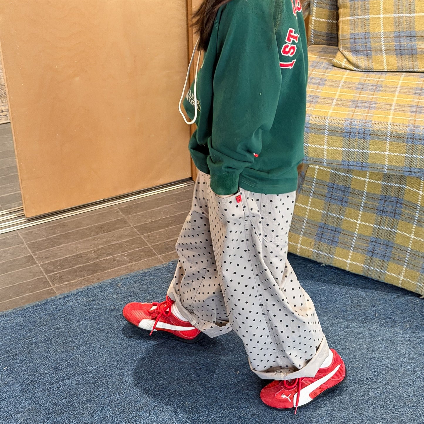 Washed Cotton Harem Pants ウォッシュドコットン テーパード パンツ【mh0012440】 ADbaby ロングパンツ・スウェットパンツ