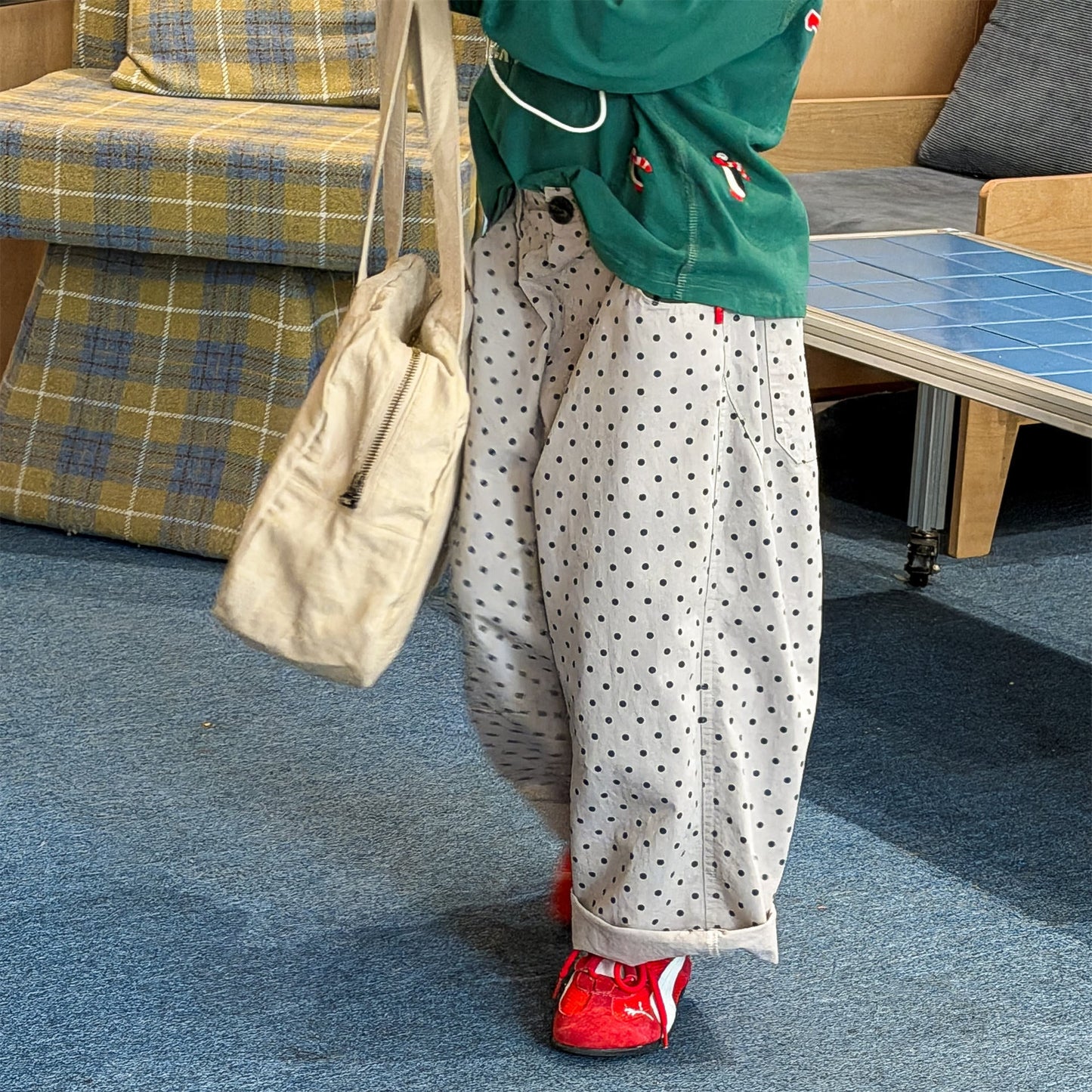 Washed Cotton Harem Pants ウォッシュドコットン テーパード パンツ【mh0012440】 ADbaby ロングパンツ・スウェットパンツ