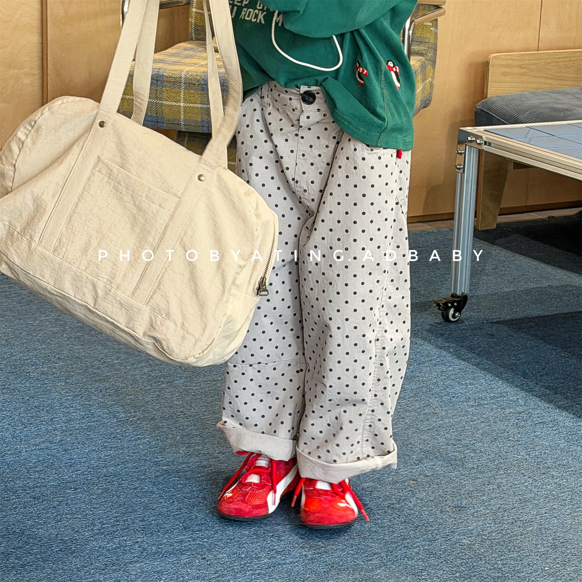 Washed Cotton Harem Pants ウォッシュドコットン テーパード パンツ【mh0012440】 ADbaby ロングパンツ・スウェットパンツ