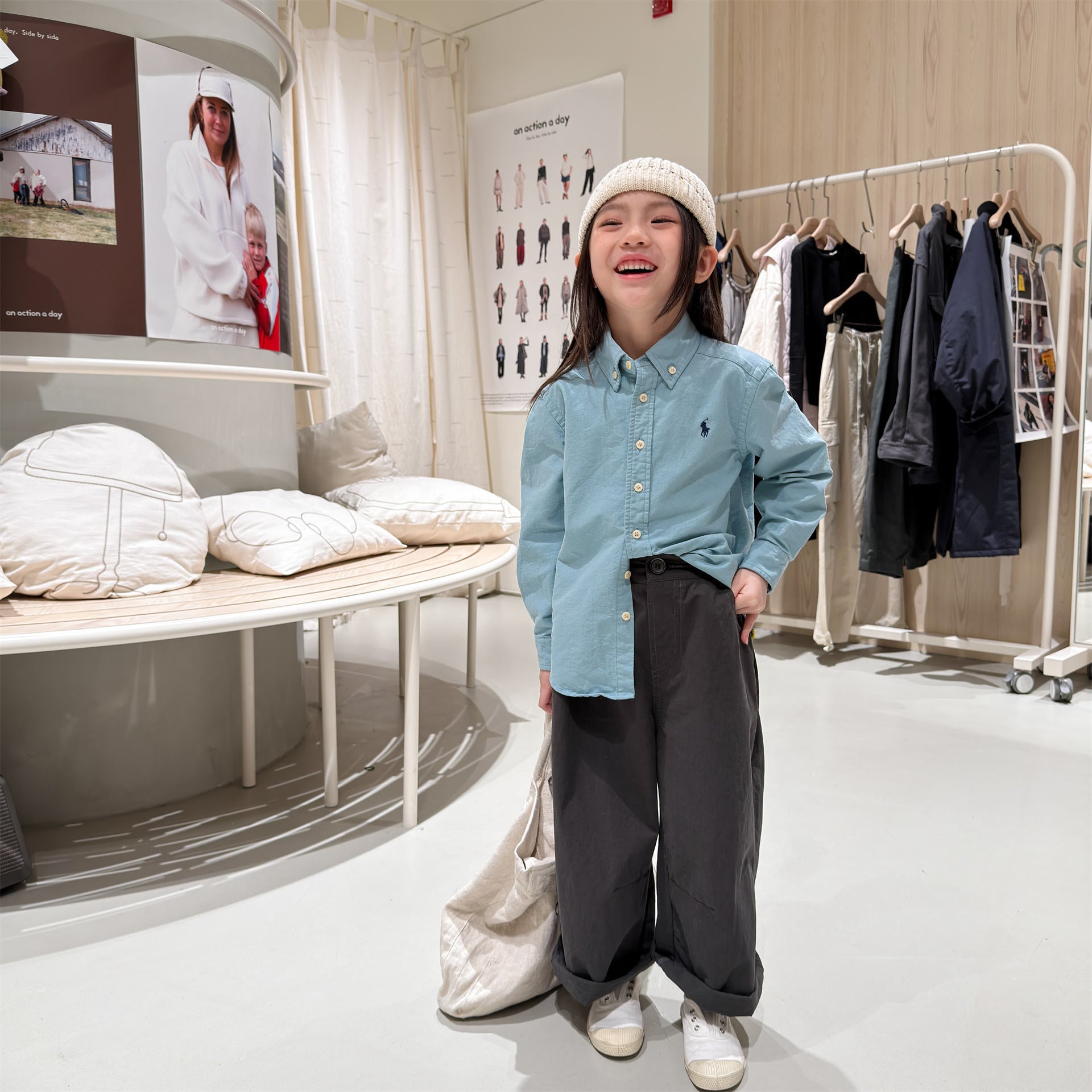 Washed Cotton Harem Pants ウォッシュドコットン テーパード パンツ【mh0012440】 ADbaby ロングパンツ・スウェットパンツ
