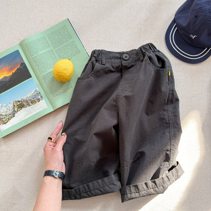 Washed Cotton Harem Pants ウォッシュドコットン テーパード パンツ【mh0012440】 Dark Gray / 80cm ADbaby ロングパンツ・スウェットパンツ