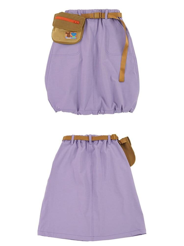 Water-repellent Midi Skirt バルーン ミモレ丈スカート【mh0013104】 RICE & SKY スカート