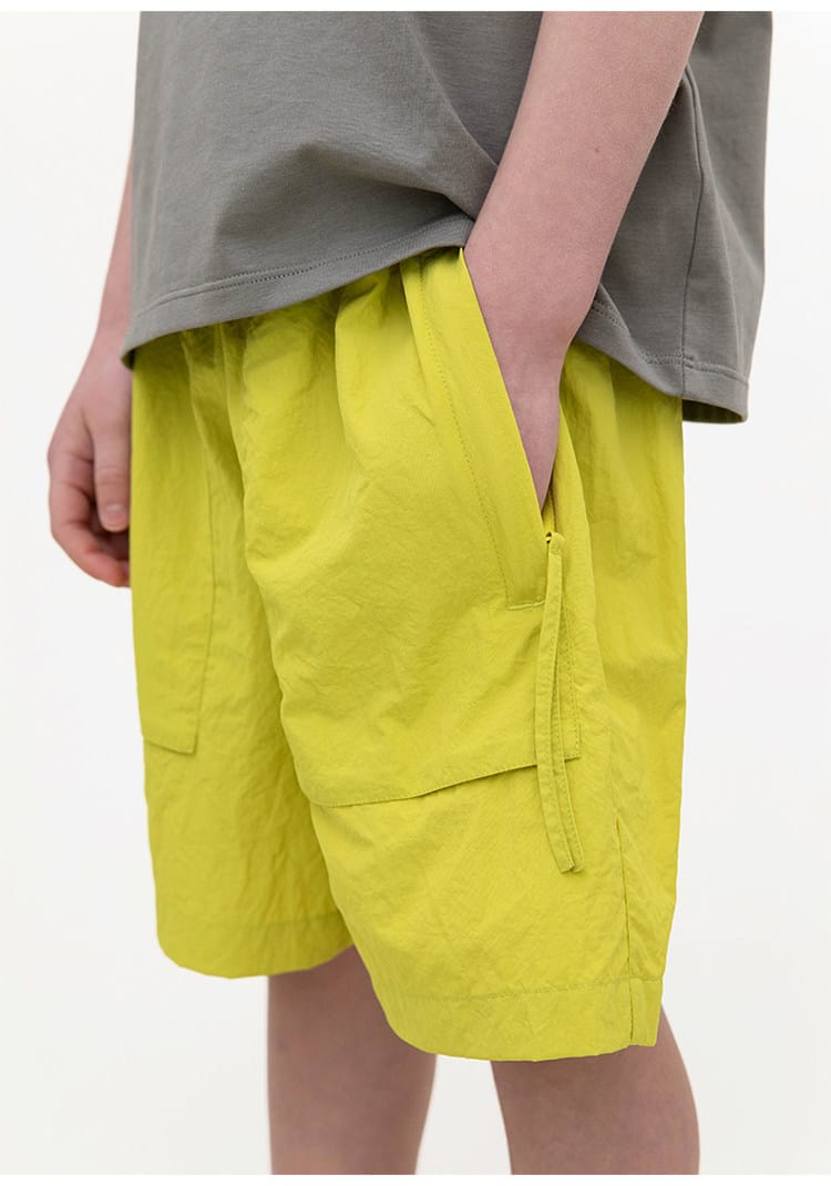Waterproof Wrinkled Casual Shorts ナイロン ハーフパンツ【mh0013096】 RICE & SKY