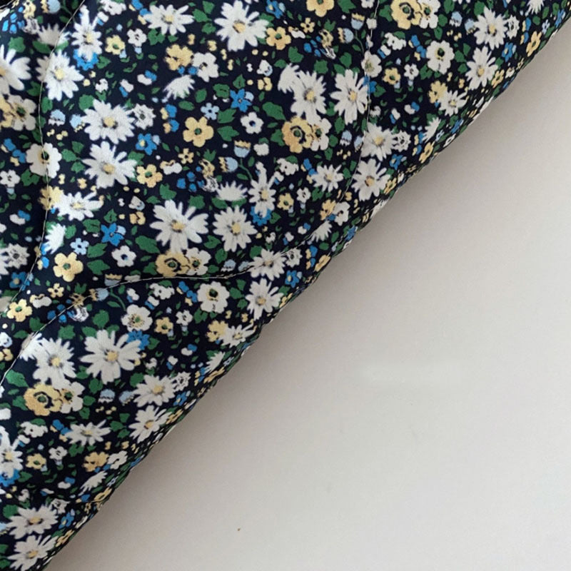 Wavy Floral Quilted Vest フラワー キルティングベスト【mh0012266】 yi nian ni