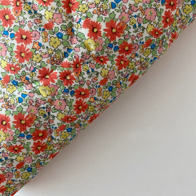 Wavy Floral Quilted Vest フラワー キルティングベスト【mh0012266】 yi nian ni