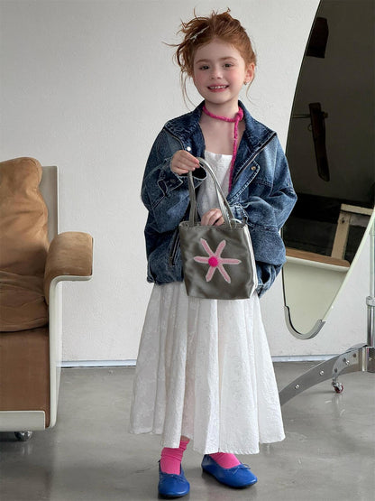 White Embroidered Jacquard Cami Dress 刺繍 ジャガード キャミソールワンピース【mh0012319】 Jianzidan