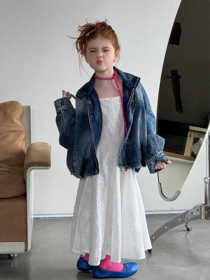 White Embroidered Jacquard Cami Dress 刺繍 ジャガード キャミソールワンピース【mh0012319】 Jianzidan