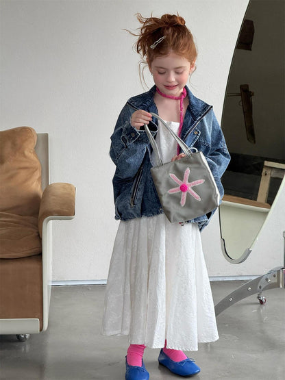 White Embroidered Jacquard Cami Dress 刺繍 ジャガード キャミソールワンピース【mh0012319】 Jianzidan