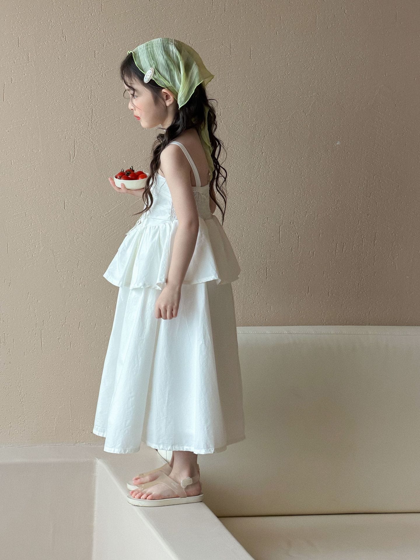 White Slip Cake Princess Skirt Tank Dress ティアード ノースリーブワンピース【mh0013287】 Mu Zika ノースリーブワンピース
