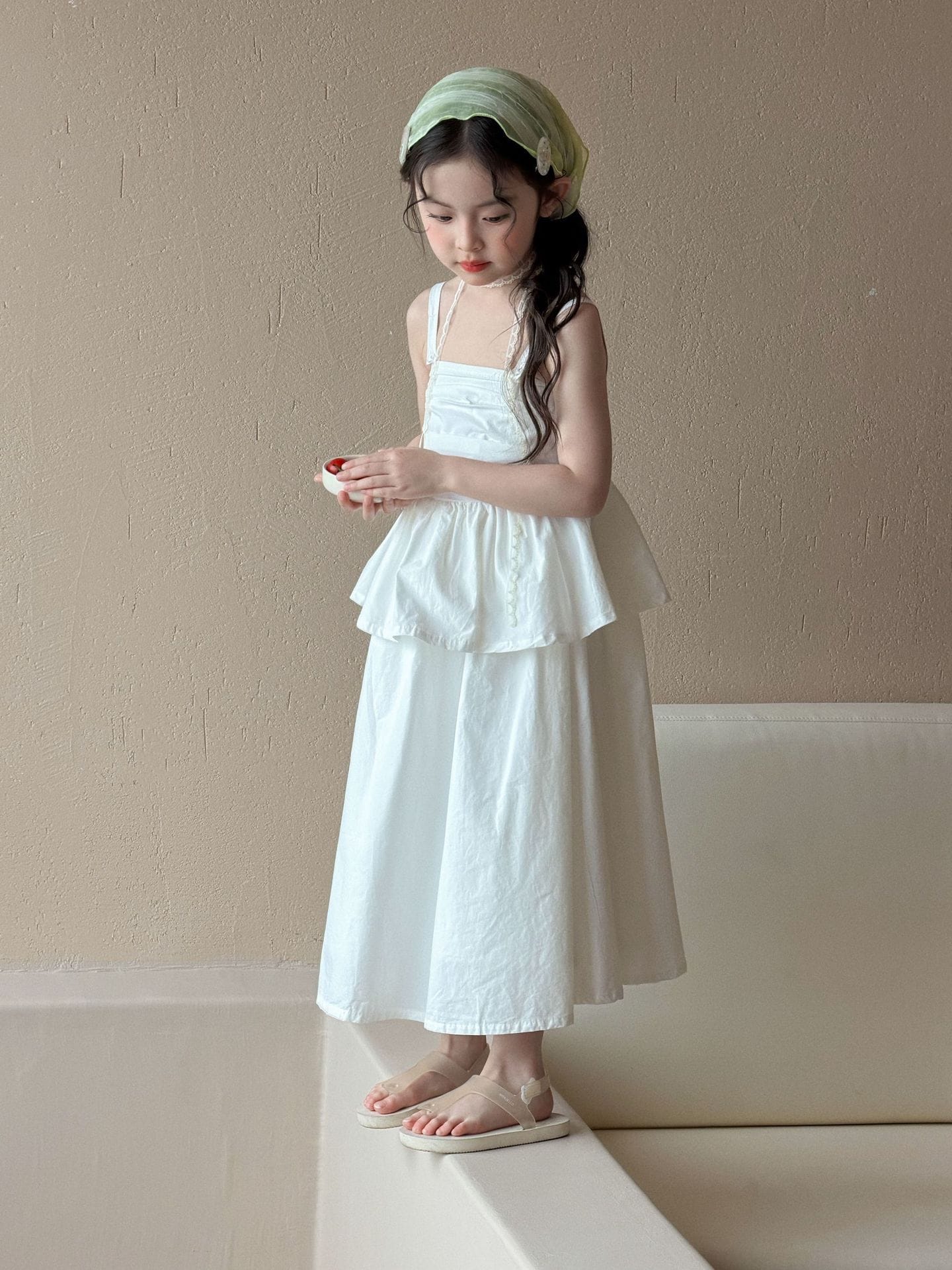 White Slip Cake Princess Skirt Tank Dress ティアード ノースリーブワンピース【mh0013287】 Mu Zika ノースリーブワンピース