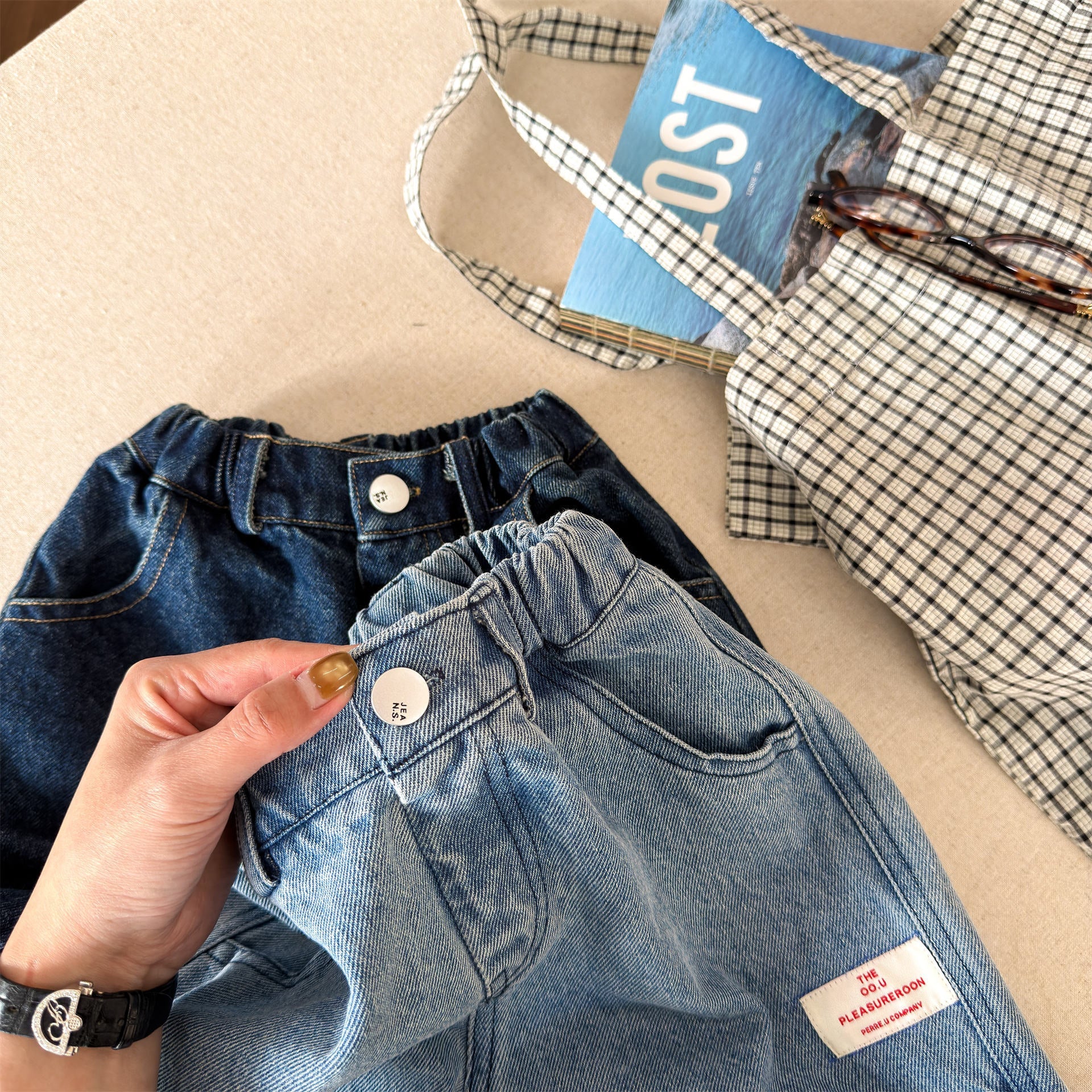 Wide Cuff Denim Wide Pants ビッグカフ デニム バギーパンツ【mh0012472】 ADbaby デニムパンツ