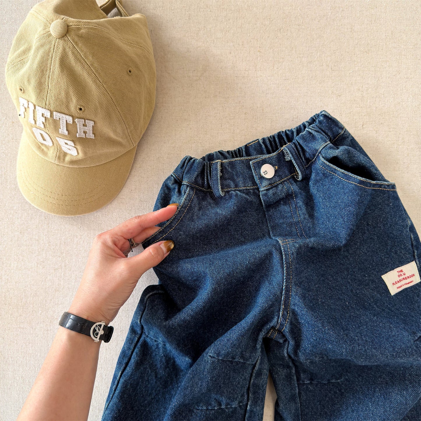 Wide Cuff Denim Wide Pants ビッグカフ デニム バギーパンツ【mh0012472】 ADbaby デニムパンツ