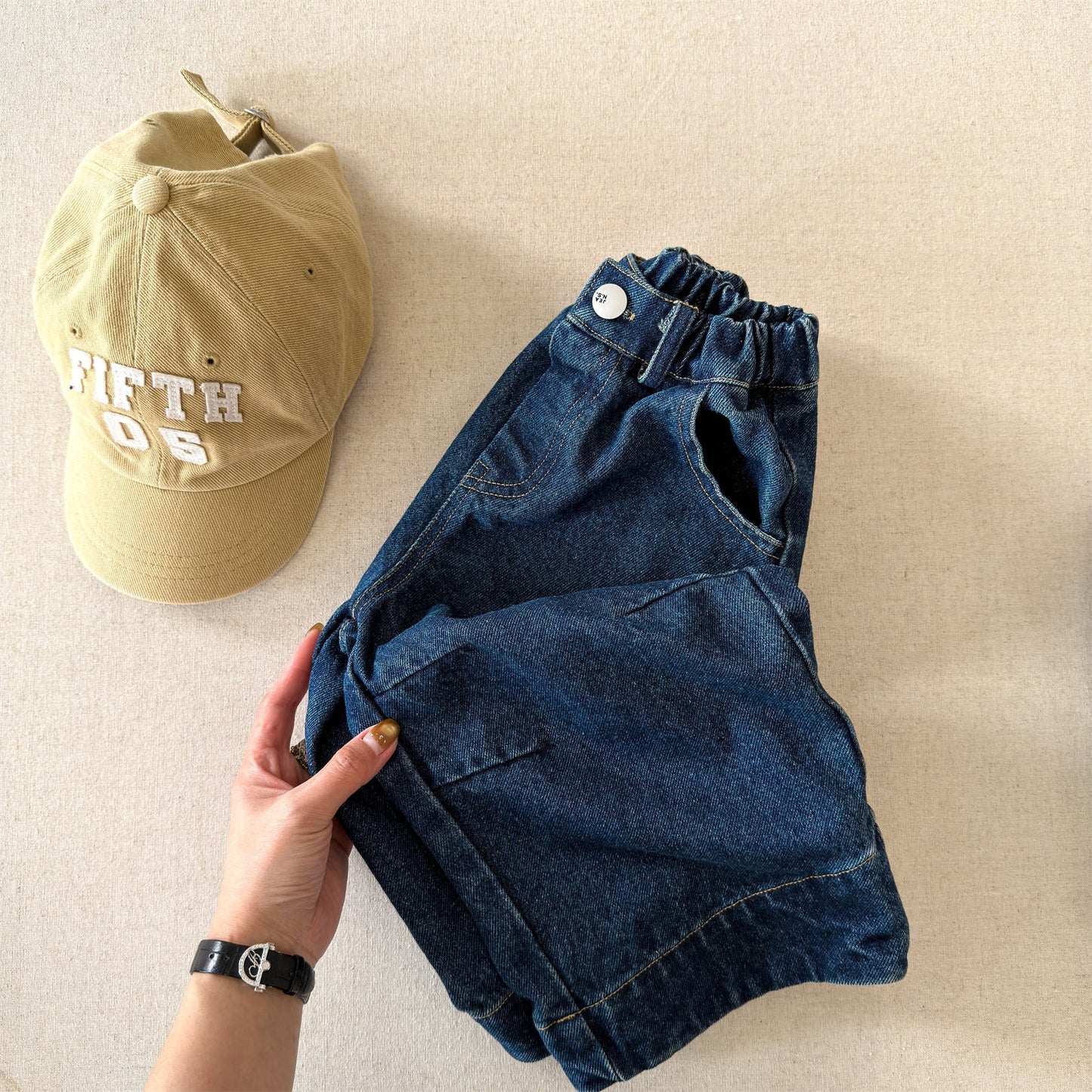 Wide Cuff Denim Wide Pants ビッグカフ デニム バギーパンツ【mh0012472】 ADbaby デニムパンツ