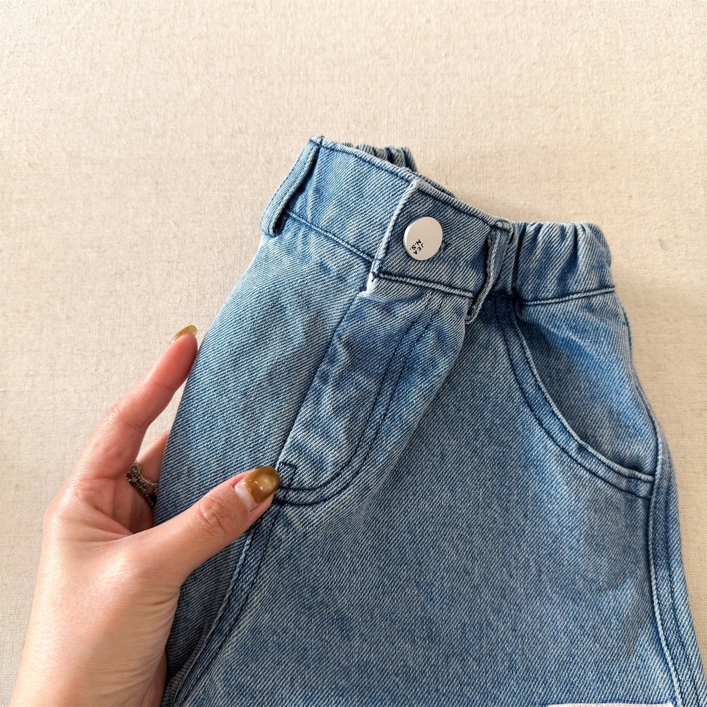Wide Cuff Denim Wide Pants ビッグカフ デニム バギーパンツ【mh0012472】 ADbaby デニムパンツ