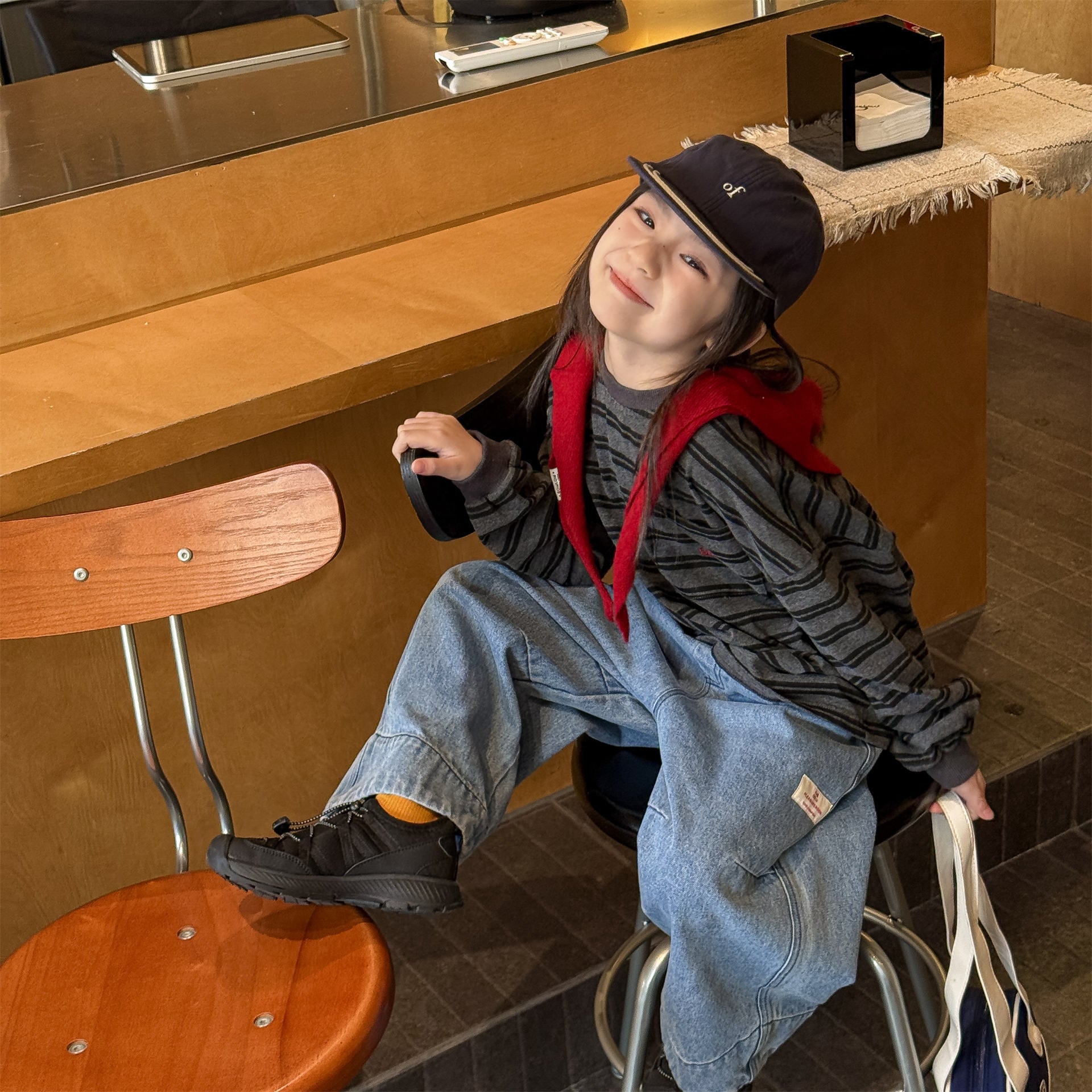 Wide Cuff Denim Wide Pants ビッグカフ デニム バギーパンツ【mh0012472】 ADbaby デニムパンツ