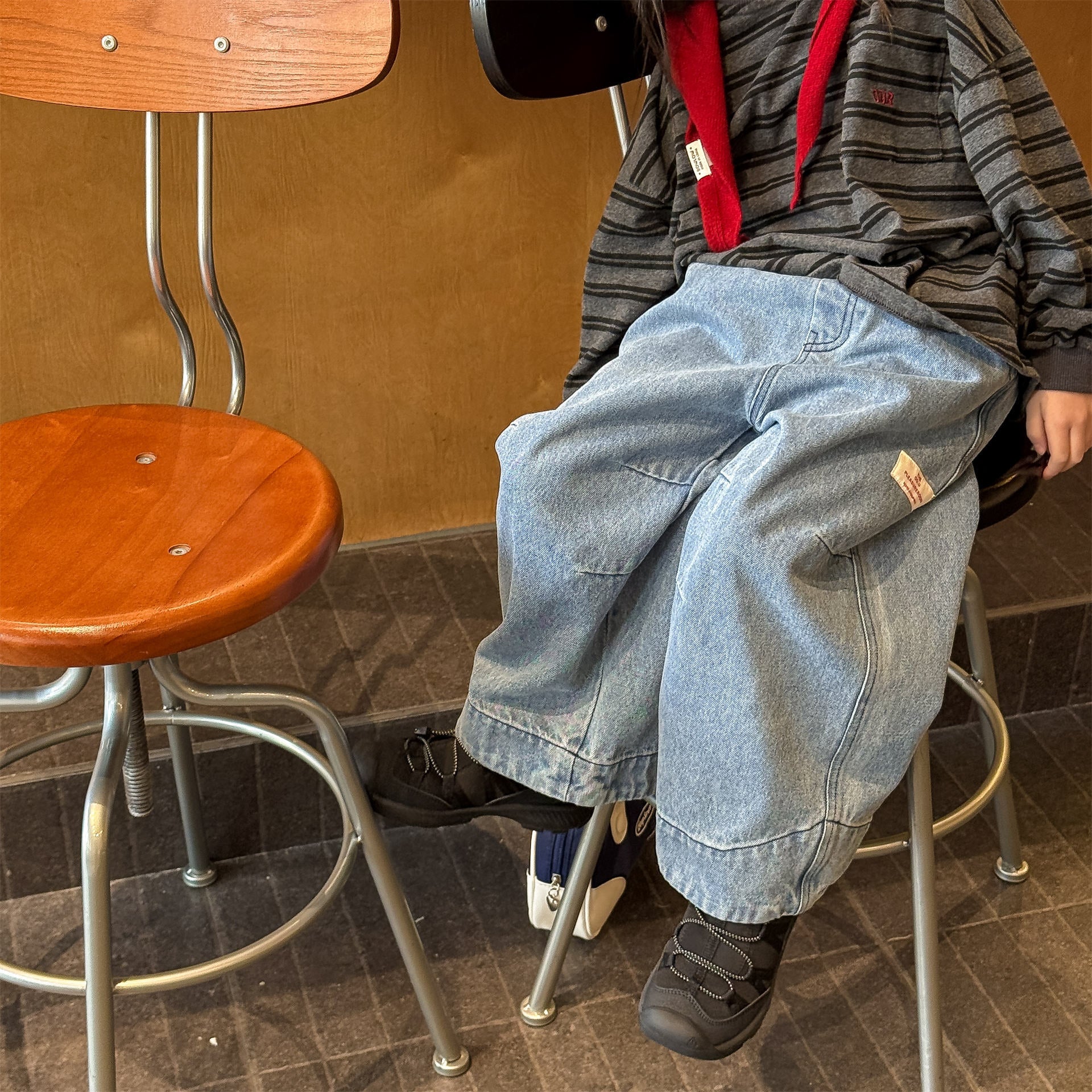 Wide Cuff Denim Wide Pants ビッグカフ デニム バギーパンツ【mh0012472】 ADbaby デニムパンツ