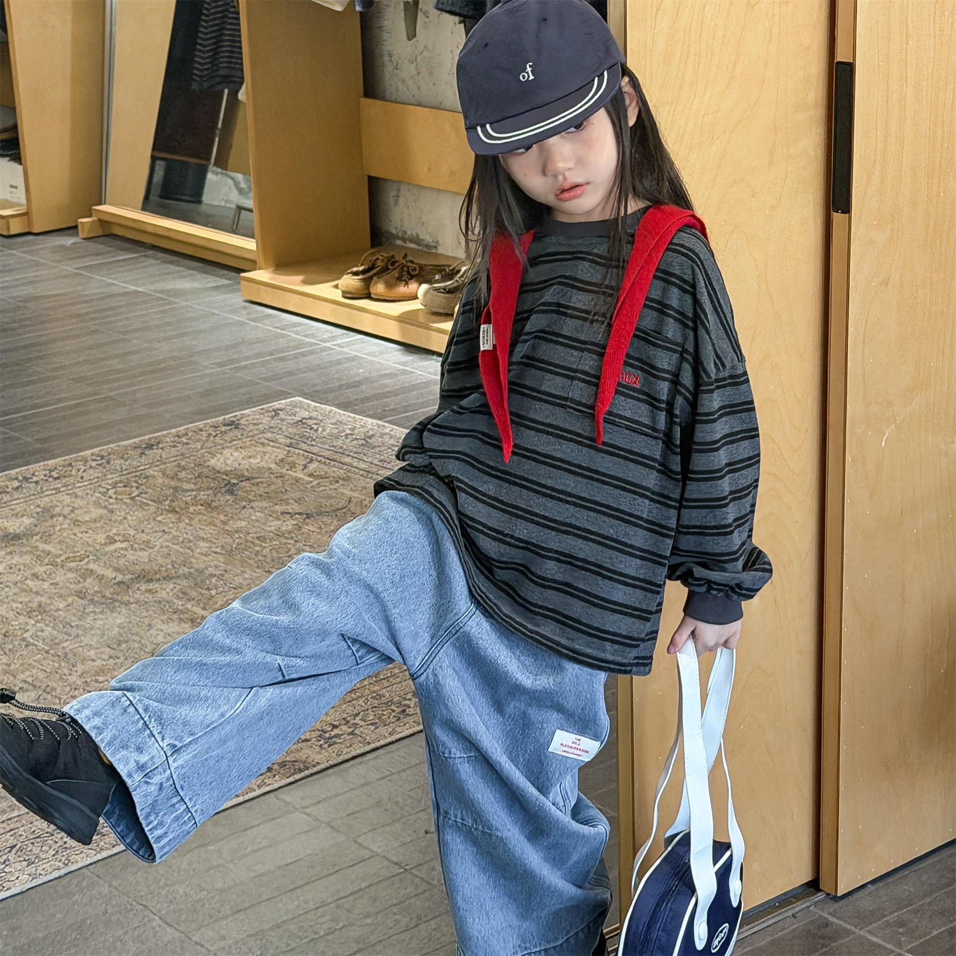 Wide Cuff Denim Wide Pants ビッグカフ デニム バギーパンツ【mh0012472】 ADbaby デニムパンツ