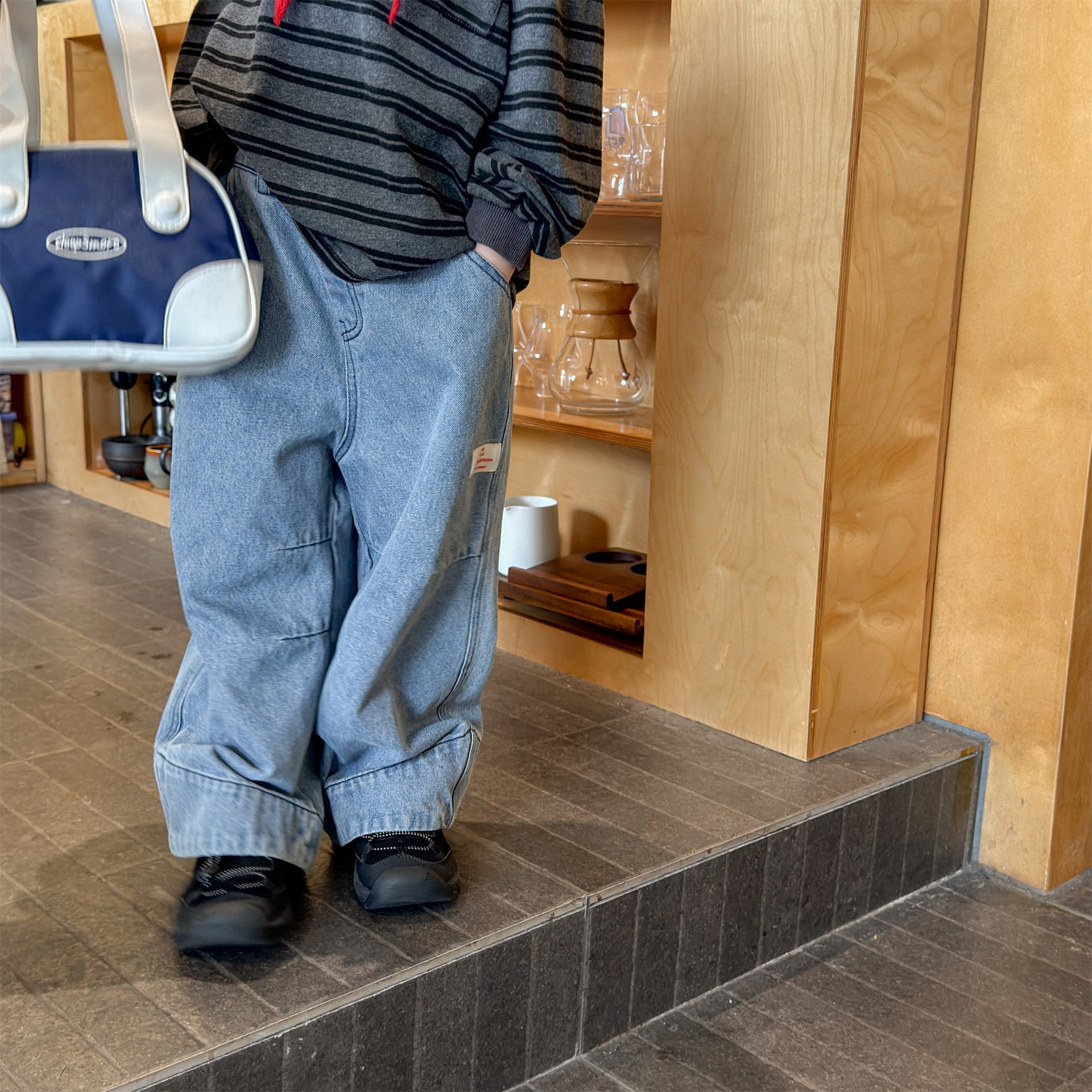 Wide Cuff Denim Wide Pants ビッグカフ デニム バギーパンツ【mh0012472】 ADbaby デニムパンツ