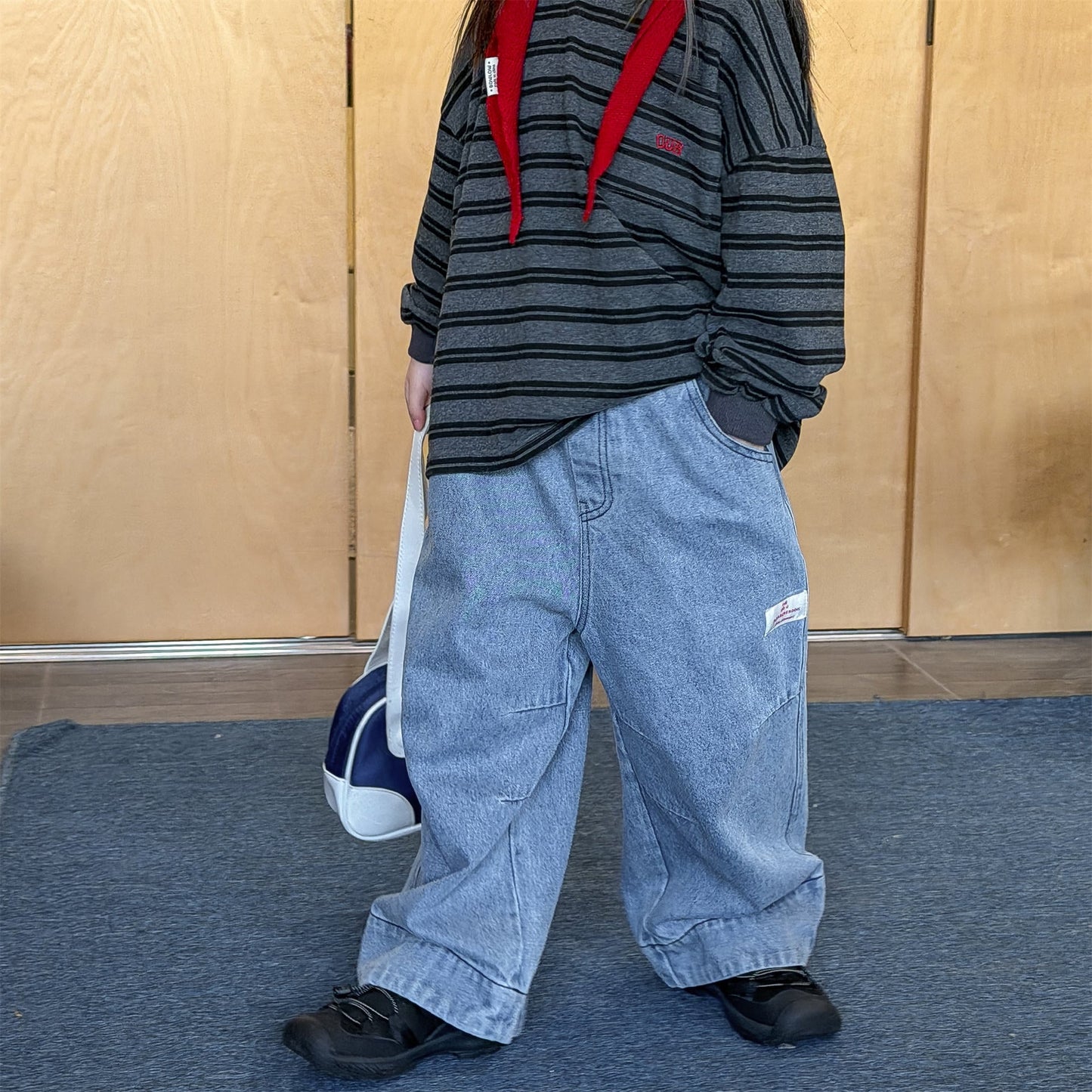 Wide Cuff Denim Wide Pants ビッグカフ デニム バギーパンツ【mh0012472】 ADbaby デニムパンツ