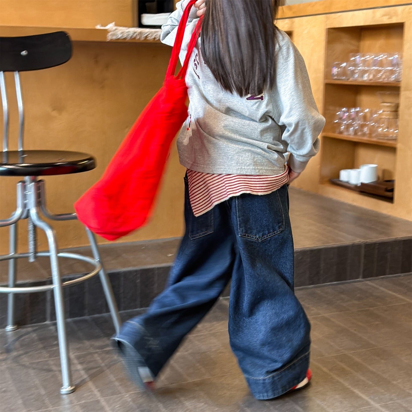 Wide Cuff Denim Wide Pants ビッグカフ デニム バギーパンツ【mh0012472】 ADbaby デニムパンツ