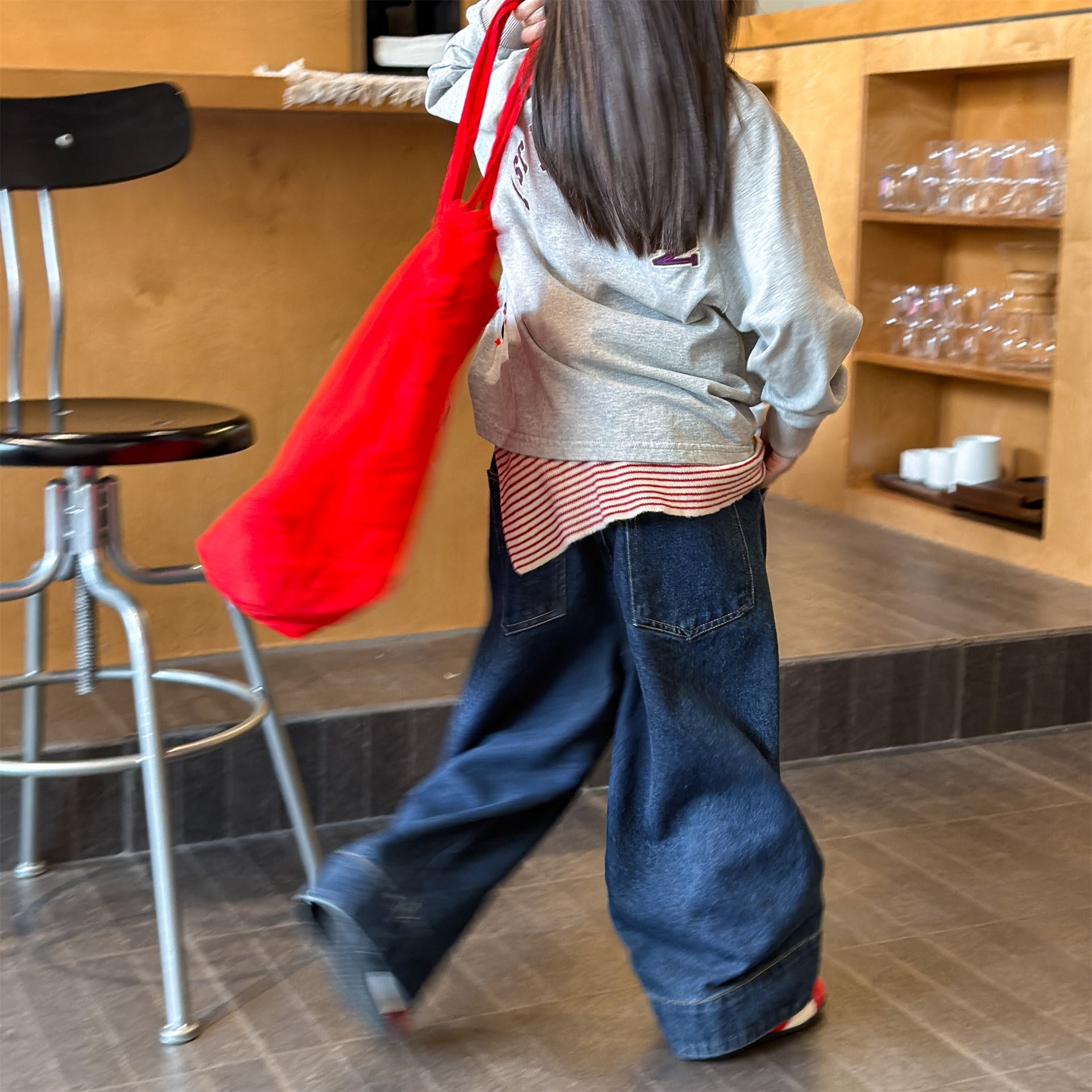 Wide Cuff Denim Wide Pants ビッグカフ デニム バギーパンツ【mh0012472】 ADbaby デニムパンツ