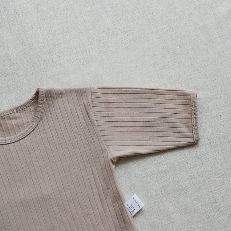 Wide Ribbed Long Sleeve Lounge Set リブ編み 長袖 セットアップ【mh0012674】 BBAMMA 長袖セットアップ