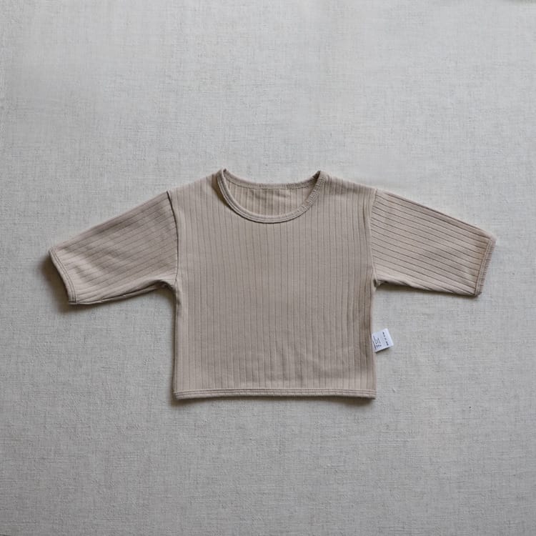 Wide Ribbed Long Sleeve Lounge Set リブ編み 長袖 セットアップ【mh0012674】 BBAMMA 長袖セットアップ