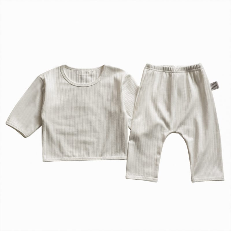 Wide Ribbed Long Sleeve Lounge Set リブ編み 長袖 セットアップ【mh0012674】 BBAMMA 長袖セットアップ