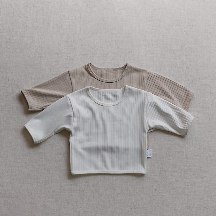 Wide Ribbed Long Sleeve Lounge Set リブ編み 長袖 セットアップ【mh0012674】 BBAMMA 長袖セットアップ