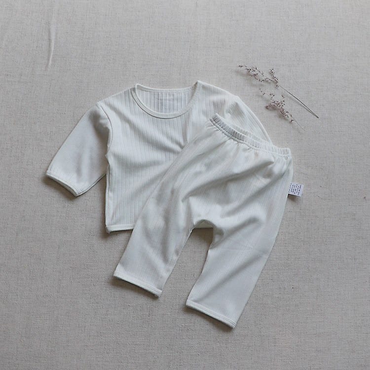 Wide Ribbed Long Sleeve Lounge Set リブ編み 長袖 セットアップ【mh0012674】 White / 66cm BBAMMA 長袖セットアップ