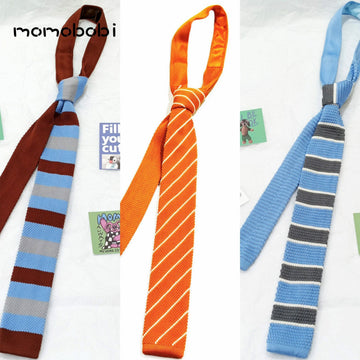 Wide Stripe School Tie ニット ストライプ ネクタイ【mh0013014】 momobobi ベビーキッズその他アクセサリー