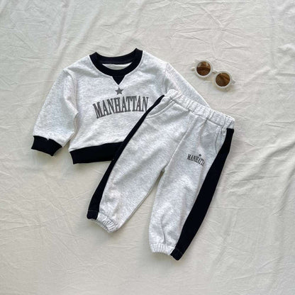 長袖セットアップ 長袖スウェットセットアップ 2点セット|裏起毛|MANHATTANロゴ【mh0011474】