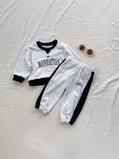 長袖セットアップ 長袖スウェットセットアップ 2点セット|裏起毛|MANHATTANロゴ【mh0011474】