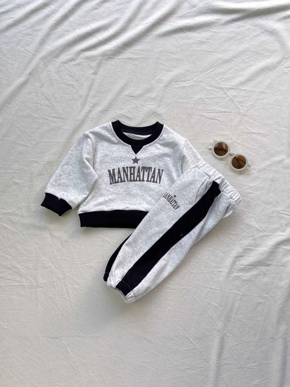 長袖セットアップ 長袖スウェットセットアップ 2点セット|裏起毛|MANHATTANロゴ【mh0011474】