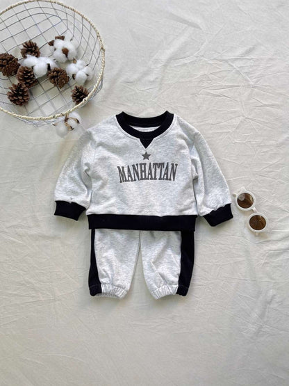 長袖セットアップ 長袖スウェットセットアップ 2点セット|裏起毛|MANHATTANロゴ【mh0011474】