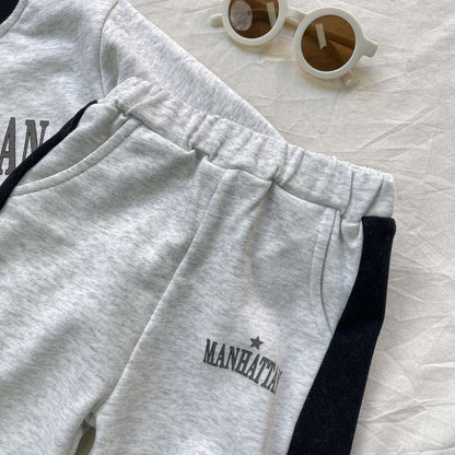 長袖セットアップ 長袖スウェットセットアップ 2点セット|裏起毛|MANHATTANロゴ【mh0011474】