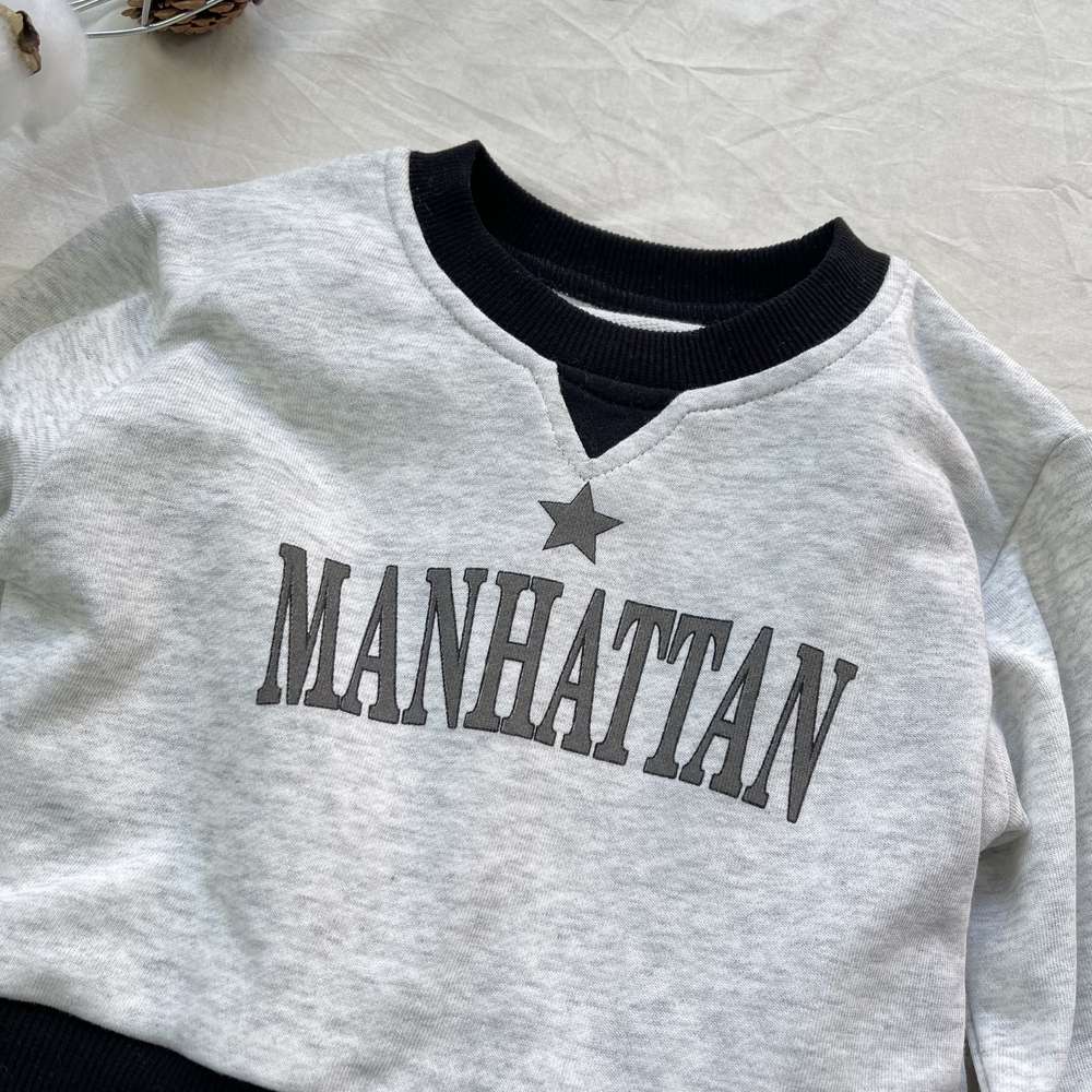 長袖セットアップ 長袖スウェットセットアップ 2点セット|裏起毛|MANHATTANロゴ【mh0011474】