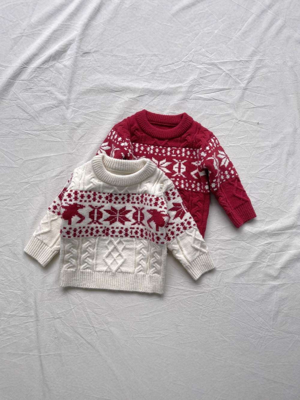 ニット・セーター 長袖ニット | ノルディック柄ケーブル編み | クルーネックセーター【mh0011475】