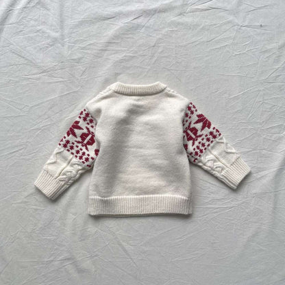 ニット・セーター 長袖ニット | ノルディック柄ケーブル編み | クルーネックセーター【mh0011475】