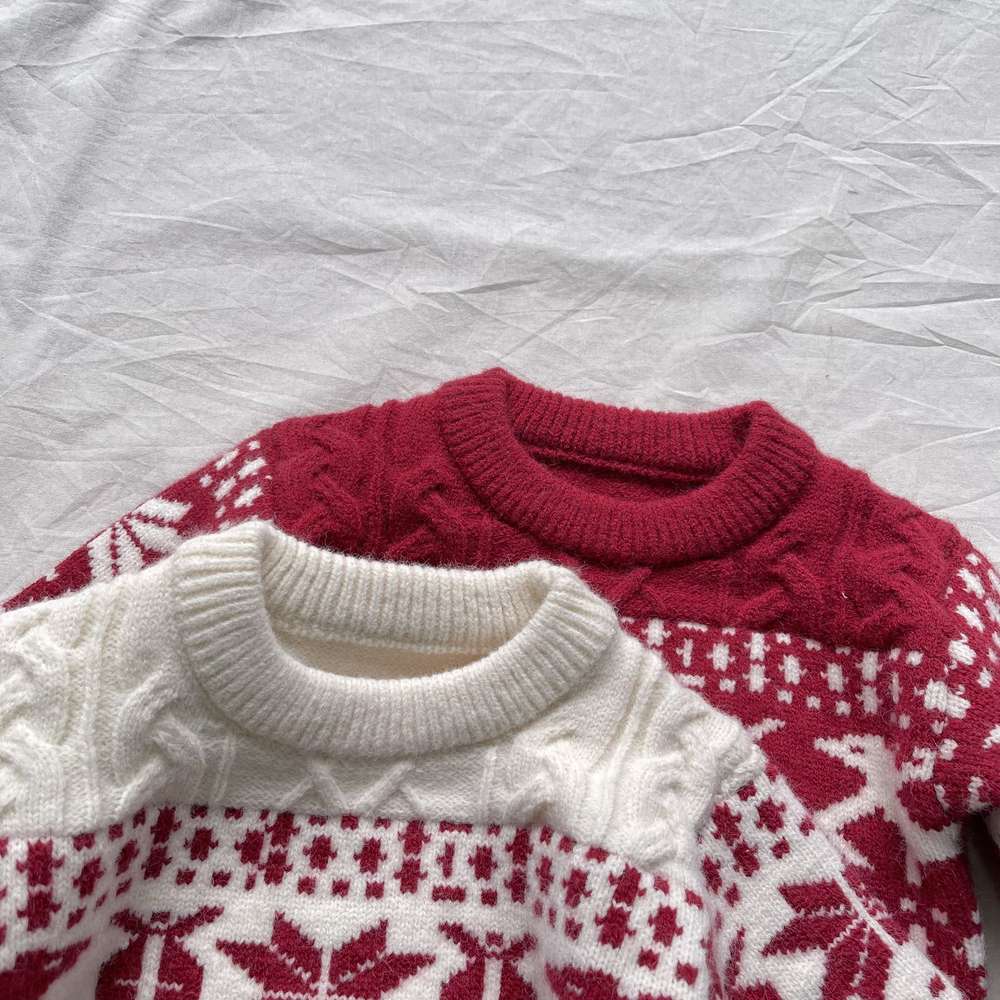 ニット・セーター 長袖ニット | ノルディック柄ケーブル編み | クルーネックセーター【mh0011475】