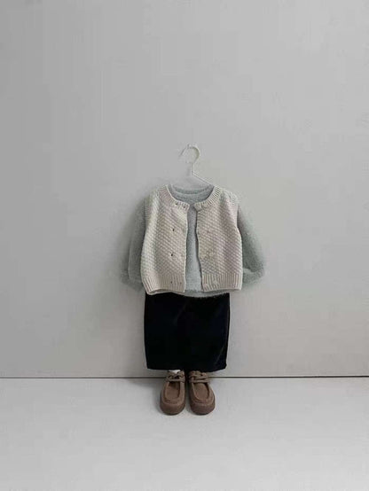 ベスト ニットベスト | ポコポコ編みダブルボタン | 春秋レイヤードトップス【mh0011476】