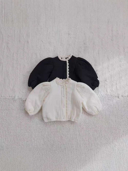 ショートコート・ジャケット・ジャンパー 長袖ブルゾン | メロウフリル | パフ袖中綿アウター | フェミニン【mh0011477】