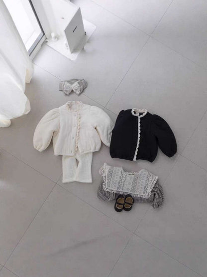 ショートコート・ジャケット・ジャンパー 長袖ブルゾン | メロウフリル | パフ袖中綿アウター | フェミニン【mh0011477】