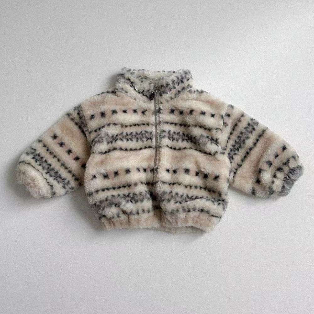 トレーナー・フーディ ボアブルゾン | ノルディック柄ジップアップ | 裏地付きスタンドカラー【mh0011481】