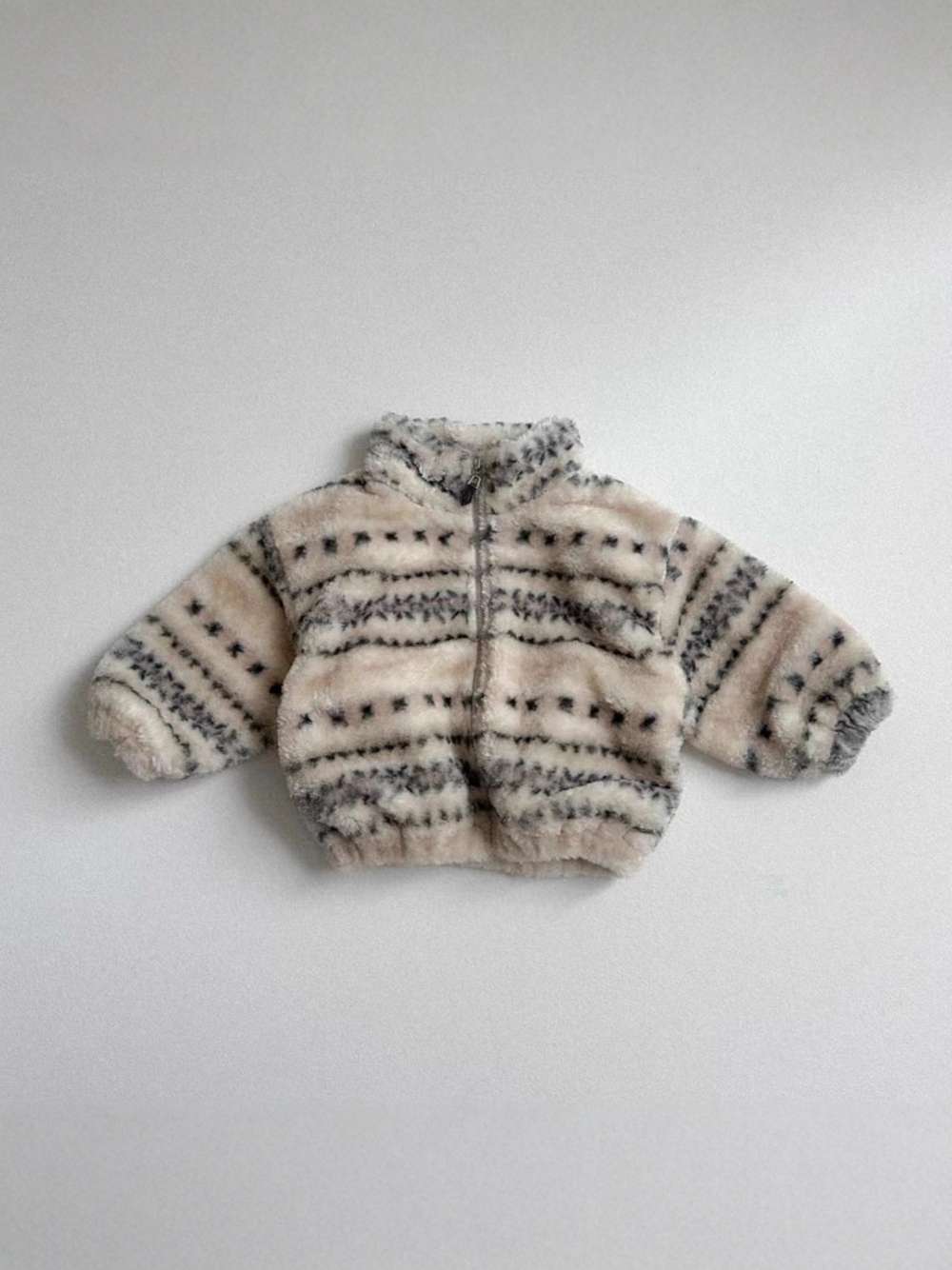 トレーナー・フーディ ボアブルゾン | ノルディック柄ジップアップ | 裏地付きスタンドカラー【mh0011481】