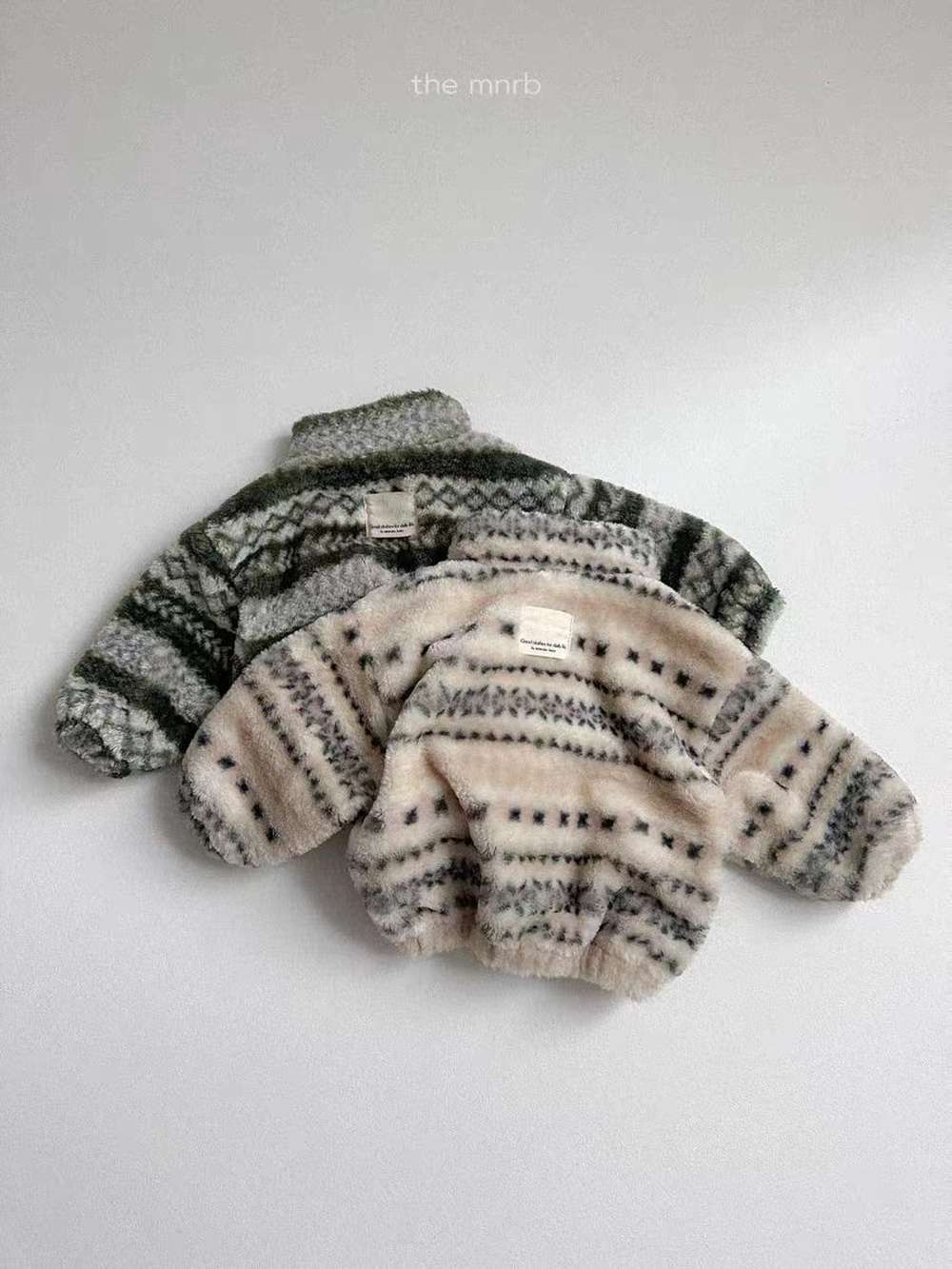 トレーナー・フーディ ボアブルゾン | ノルディック柄ジップアップ | 裏地付きスタンドカラー【mh0011481】