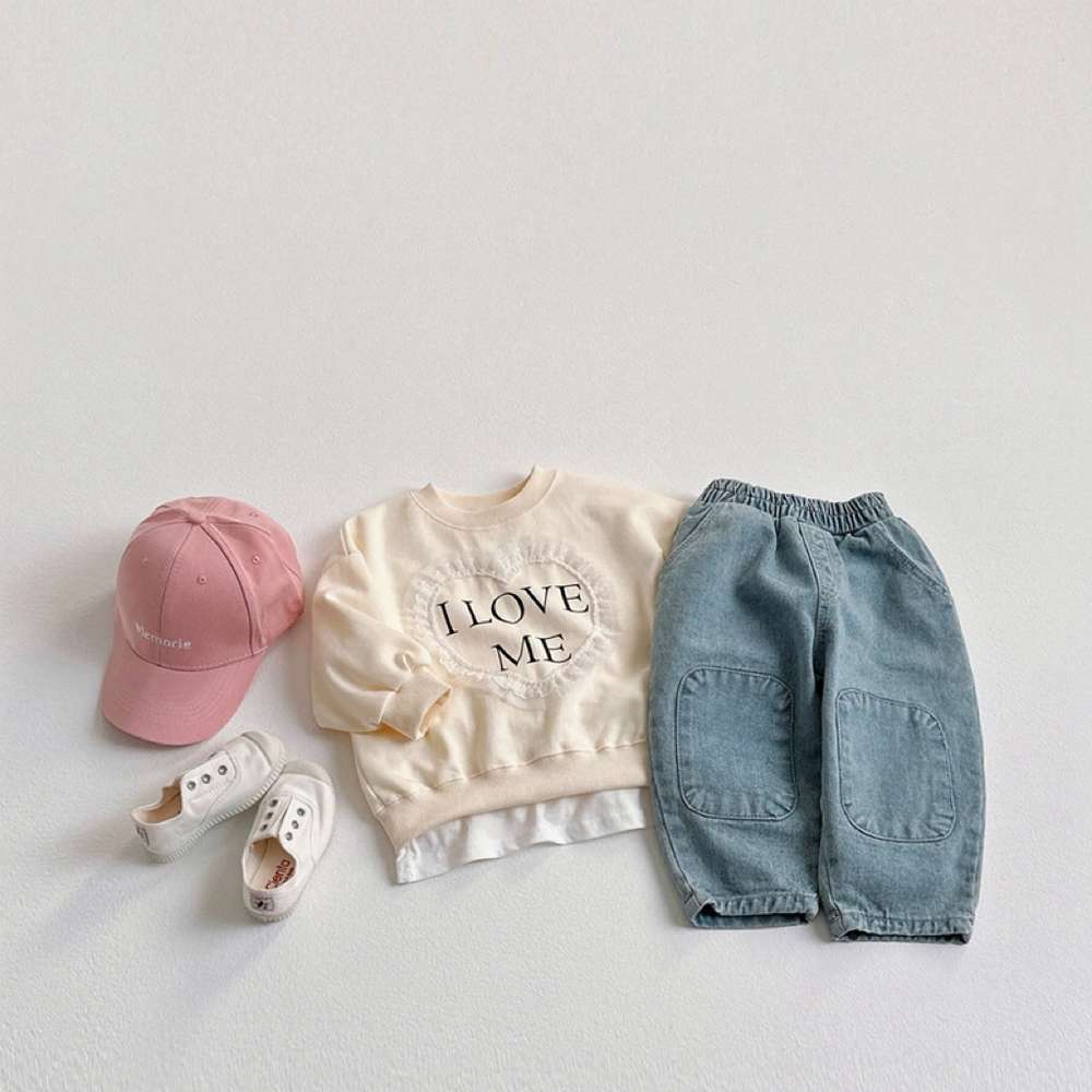 デニムパンツ ワイドデニムパンツ | 膝パッチポケット | イージーウエストロングパンツ【mh0011483】