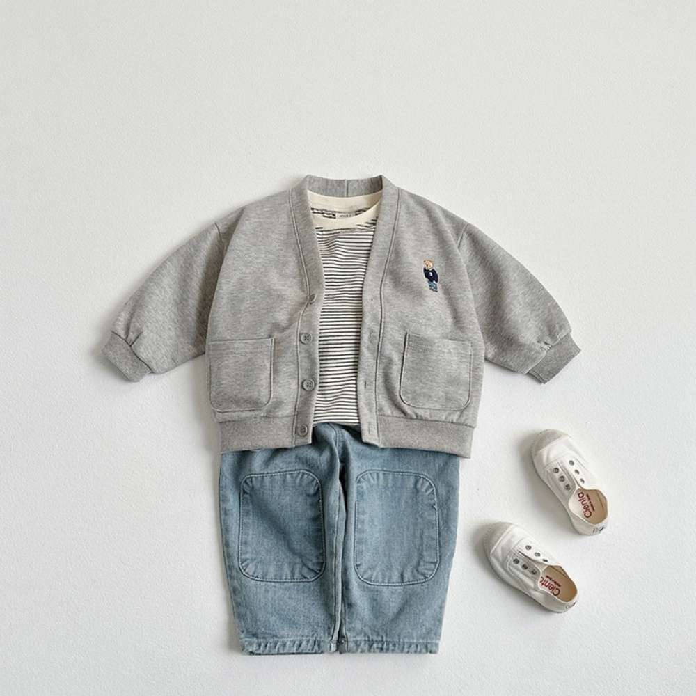 デニムパンツ ワイドデニムパンツ | 膝パッチポケット | イージーウエストロングパンツ【mh0011483】