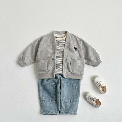 デニムパンツ ワイドデニムパンツ | 膝パッチポケット | イージーウエストロングパンツ【mh0011483】