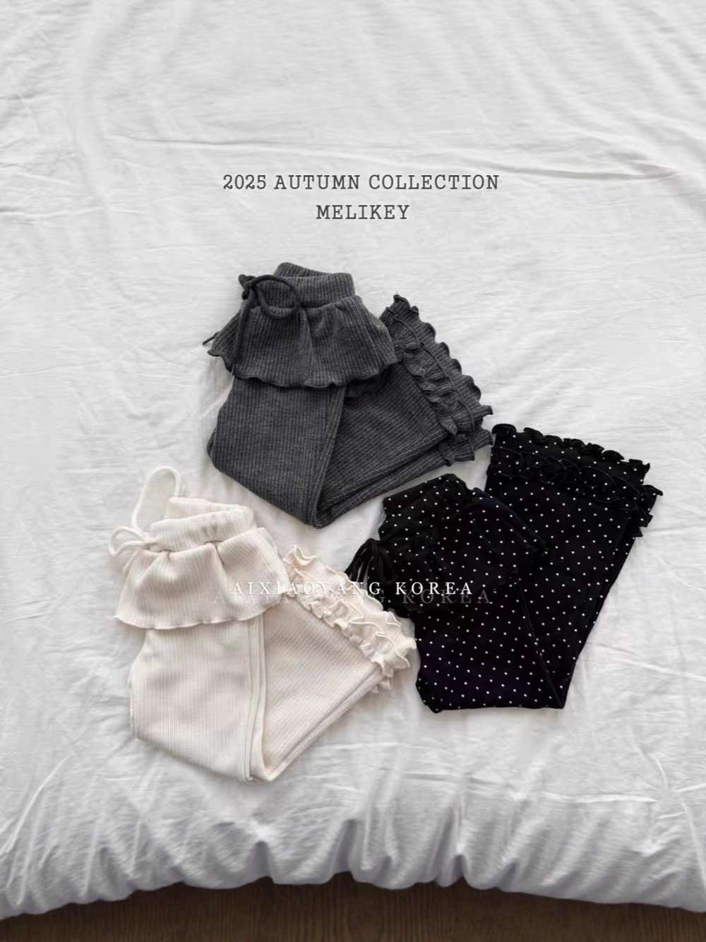 レギンスパンツ 水玉パンツ | ラッフルフレア | レイヤード風ドッキングレギンス【mh0011485】